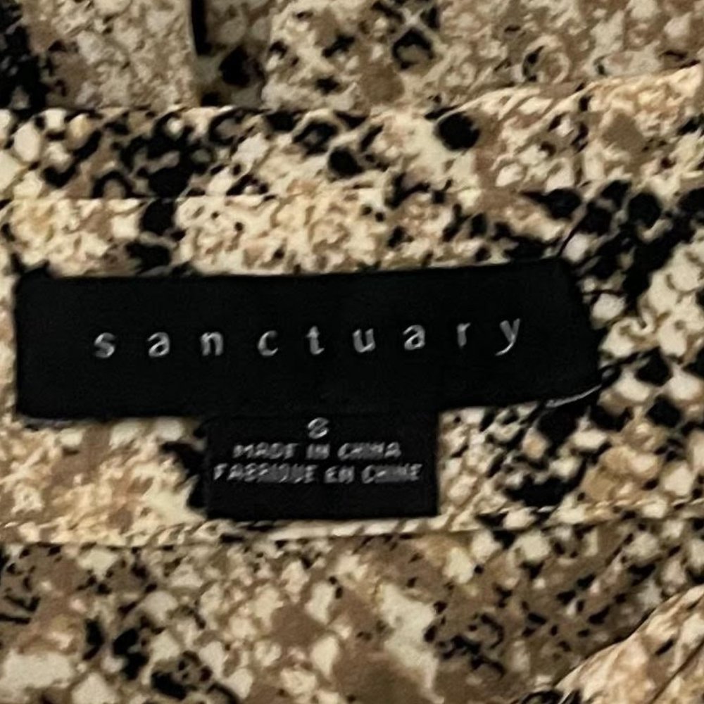 Sanctuary Small Beige Black Python Snake Print Bu… - image 4